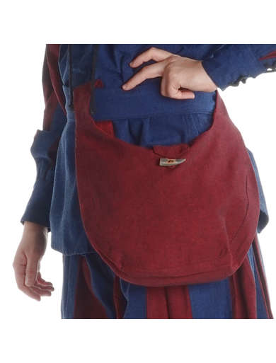 Mittelalter Tasche Egil in Rot Frontansicht